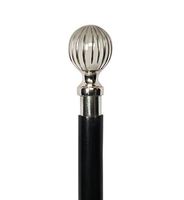 Wooden Walking Stick - 37” Vintage"Ebony" Black Sheesham Wood Decorated with Round Handle