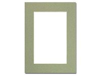 PA Framing, Single Mat, 9 x 12 inches Frame for 6 x 9 inches Photo Art Size - Cream Core/Moss Green