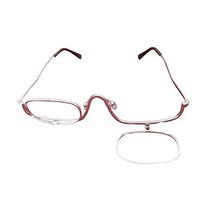 Inlefen Women Reading Glasses Magnifying Make up Eyeglasses, Single Lens, Flip-able Each Side Cosmetic Application