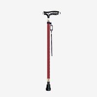 Qi Peng Crutches - Old Man Walking Stick Old Man Cane Men and Women Elderly Abdomen One Foot Aluminum Anti-Slip Lightweight Telescopic Simple Crutch (Color : B)