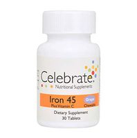 Celebrate Vitamins 45mg Iron+C - Grape - 30 Count