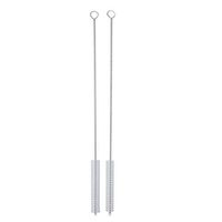 BESTONZON 2pcs Drinking Straw Cleaning Brush Stainless Steel Drinking Straw Cleaner for Yeti Straws 8mmx23cm