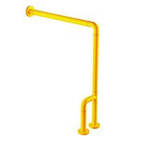 DWW Stand Toilet Safety Rails - Non-Slip Grab Bars with Luminous Circles - Rotatable Support Frame with Handrail for Toilet Seat, Handicap, Elderly Balance (Color : Yellow)