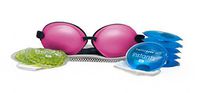 Tranquileyes XL Advanced for Severe Dry Eye Relief - Warm Compress with Microwavable Beads and Self-Activating Instants (Hot Pink)