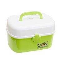 Toyvian First Aid Container Lockable Medication Box Organizer Empty Emergency Kit with Handle and Snap Buckle