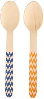 Perfect Stix GDS 158-100 Wooden Disposable Cutlery Spoon, 6", Printed Game Day Colors (Pack of 100)