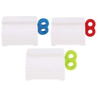 SUPVOX Toothpaste Tube Squeezer Rolling Seat Holder Stand Manual Rotate Toothpaste Dispenser Cream Squeezers Facial Cleansers for Hotel Home Portable 3pcs