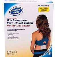 Premier Value Pain Relief Patch w/ 4% Lidocaine - 5ct