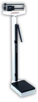 5458596 PT# 438 Scale w/ Height Rod cm 400lb Mechanical/ Beam lb/ kg White Ea Made by Detecto Scales Co