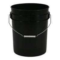 Gro Pro Black Plastic Buckets - 3.5 & 5 Gallon GRO Pro Black Plastic Bucket 5 Gallon