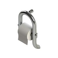 Invisia 2-in-1 Toilet Roll Holder with Integrated Grab Bar: Polished Chrome