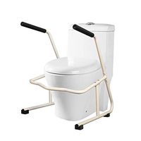 AXD Free Standing Toilet Frame, Carbon Steel Bathroom Safety Hand Rail Anti-Slip Armrest, for Elderly Disabled, Bear 150KG