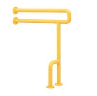 KKDR96 Grab Bar,Shower Handle Safety Handrail, with Legs, Slip, Safety, Disabled, Elderly, Safe, Accessible Bathroom, Bath, Shower, Anti-Skid Railing, 6070cm, Yellow (Size : Parent)