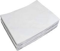 White Resealable Barrier Bag - 12" x 14.75" x 5" - 8 Ounce (1/2 lb.) Capacity - #BB9WW - Set of 100
