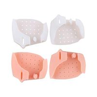 Healifty 2 Pair Toe Separators 3 Hole Toe Spacers Bunion Corrector Toe Stretchers Straightener