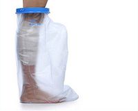 Adult Leg Cast Cover for Shower, Clear Waterproof Wound Bandage Protector with Seal Protection for Foot, Knee, Ankle Wound in Bathing or Swimming,(Widen Design) (Medium Wide Leg)