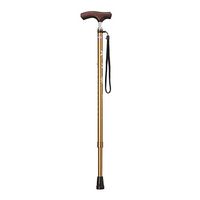 Crutches Slip Old Man's Staff Lightweight Retractable Cane Help Walking Crutch Portable Walking Cane (Color : Gold, Size : 66cm)