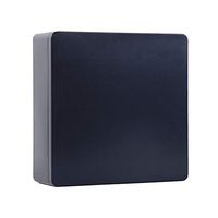 Tianhui Classic Box Rectangular Black Empty Tin Box Containers, Gift, Jewelery and Storage Tin Kit, Home Organizer (Black, Square)