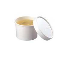 Plain White Cardboard Paper Soup Container Bucket (Case of 50), PacknWood - Mini Disposable Ice Cream Bowls (8 oz, 2.4" x 3.3") PK210SOUP8