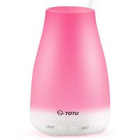 Essential Oil Diffuser, TOTU Ultrasonic Aromatherapy Humidifier with Diffuser, Capacity of 100ml, Silence Cool Mist/ 7 LED Colors/ Waterless Auto Off