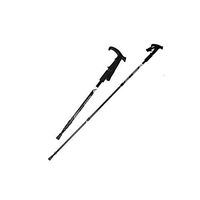 Zhongyue Trekking Pole, Aluminum Alloy Shock Absorber, Internal Locking Outdoor Trekking Pole, Walking Stick, Crutches, Telescopic Three-section Long Cork Handle, Black, Blue, Red, Straight Shank, T H