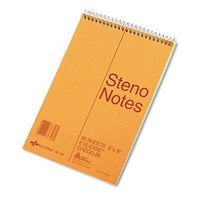 National Brand Standard Spiral Steno Book, Gregg Rule, 6 x 9, Green - 80 Sheets/Pad (Case Pack of 12)