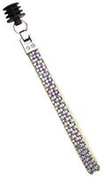 Viverity Flexible Cane Style Strap Green & Purple Rhinestones
