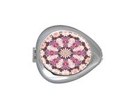 Mandala Paisley Damask Damask Custom Silver Oval Pill Box Pocket Purse Pill Case Medical Tablet Holder Weekly Pill Organizer Decoration Box Wallet