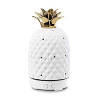 Design Accents Essential Oil Diffuser - Aromatherapy Ceramic Home Decor Cover Aroma Diffuser 100ml, White