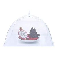 Hemistin 12' Removable WashableFood Cover Mesh Folding Flies Table Cover White Square Dish Cover Umbrella Screen Tent Set for Beverages for BBQ Picnic Pool Outdoor Party Supplies Buffet Cooler