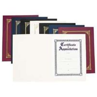 Geographics Navy Blue Linen Document Covers, 9.75 x 12.5 Inches, Navy Blue Gold Foil, 3 Pack (39417)