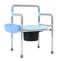 XWZJY Lightweight Bedside Commode Shower Chair Folding Bariatric Toilet Seat with Safety Steel Frame Extra Wide Padded Cushion for Adults, Handicap, Elderly