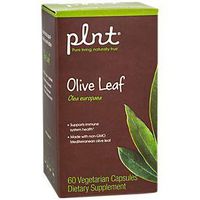 plnt Olive Leaf 215mg Made with NonGMO Mediterranean Olive Leaf Immune Support, Once Daily 30 Servings (60 Veggie Capsules)