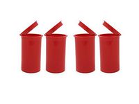 19 DRAM POP TOP Bottles Qty CASE Size Count Rx Pill Prescription Vials Crafts Coins Storage Medicine MMJ 420 CONTAINERS & Made in USA (50 PCS, RED - Solid (Opaque)