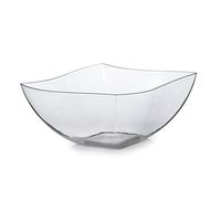 Fineline Settings 116-CL, 16 Oz. Clear Plastic Serving Bowls, Disposable Catering Soup Salad Dessert Bowls, 80-Piece Case