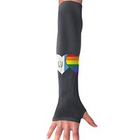 Sports Arm Sleeves Guatemala Flag and LGBT Flag UV Sun Protection Arm Sleeves with Thumb Holes Cooling Arm
