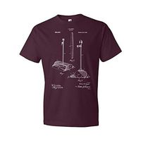 Dustpan & Handle T-Shirt, Housekeeper Gift, Dustpan Blueprint, Broom Closet Tee Maroon