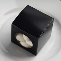 Efavormart 2x2 Black Ballotin Box for Candy Treat Gift Wrap Box Party Favor Boxes for Bridal Shower Anniverary Wedding -100 Boxes