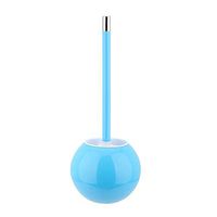 scgtpapadc Stainless Steel Oval Bathroom Toilet Brush Scrubber Cleaning Tool with Holder Blue