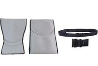 Replacement Anti Bacterial Back & Seat Cushions in Grey Set- for Karman S-ERGO105F16RS Ergonomic Wheelchair - Fit to Seat Size 16"x17" and Free Wheelchair Black Seatbelt!