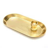 JIFENG® Cigar Stand and Ashtray Set- Copper in Antique Bronze - Golf Cigar Minder - Versatile Magnetic Cigar Holder - with 9mm Punch Screw into The Base - Nice Weight Cigar Rest on The Go