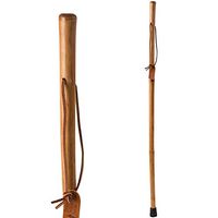 Hiking Walking Trekking Stick - Handcrafted Wooden Walking & Hiking Stick - Made in The USA by Brazos - Iron Bamboo - Red - 55 inches