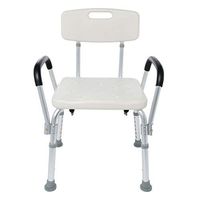 Wotryit FDA Heavy Duty Shower Chair with Back - Bathtub Chair with Arms for Handicap, Disabled, Seniors & Elderly - Adjustable Medical Bath Seat Handles - Non Slip Tub Safety