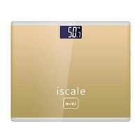 Shentesel Mini Electronic Digital Weight Scale Tempered Glass LED Display Body Fat Scale - Golden