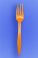 Wow Plastics Inc. Medium Weight 6" Fork - Neon Orange - 2/500 (1,000/Case)