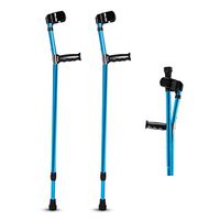 MYJZY Folding Medical Forearm Crutches(Pair),Portable Adult Elbow Arm Cuff Crutch Walker with Height Adjustable,Collapsible Lightweight Aluminum Alloy