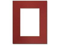 PA Framing, Single Mat, 8 x 10 inches Frame for 5 x 7 inches Photo Art Size - Cream Core/Deep Red