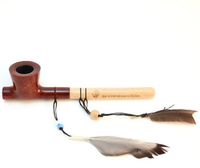 Indian Spirit Peace Pipe - The Sacred Lakota Pipe - Briar Wood Bowl - Handmade