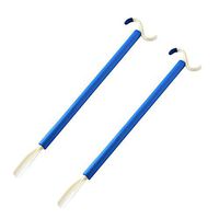2pcs Long Handle Shoehorn & Dressing Aid, Rounded S Plastic top Hook, for Shoes, Socks, Shirts and Pants