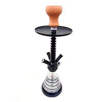 4 Hose Acrylic Shisha Hookahs Set with Everything Colorful LED Light 20" Narghile Shareef Small Hookah Complete Set for Men Women (Color : Black, Size : A)
